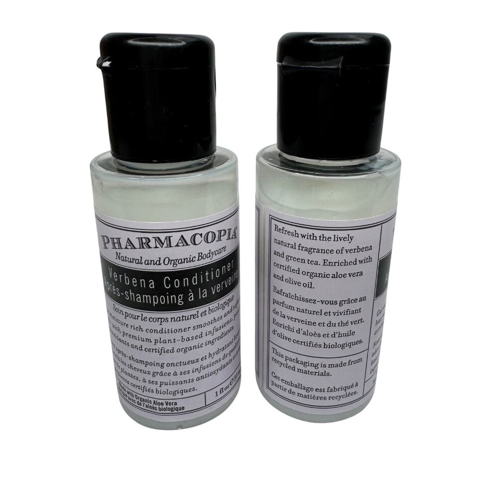 30 Bottles Pharmacopia Verbena Conditioner Travel Size 1 Oz Bottles TSA Approved
